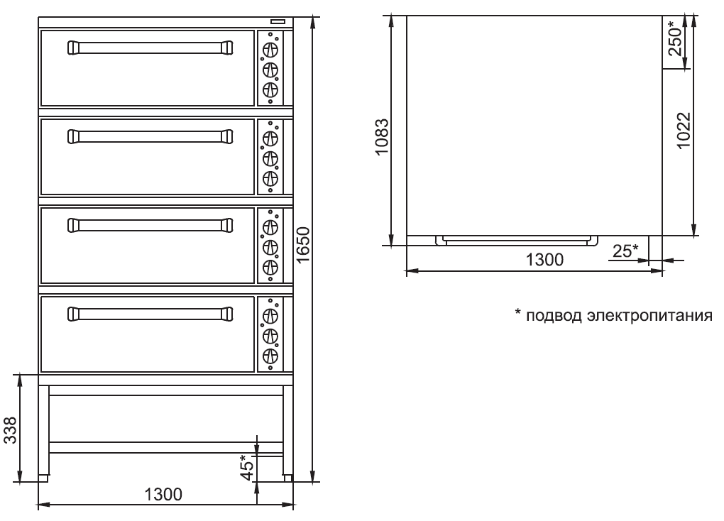 Схема жарочного шкафа ЭШ-4к