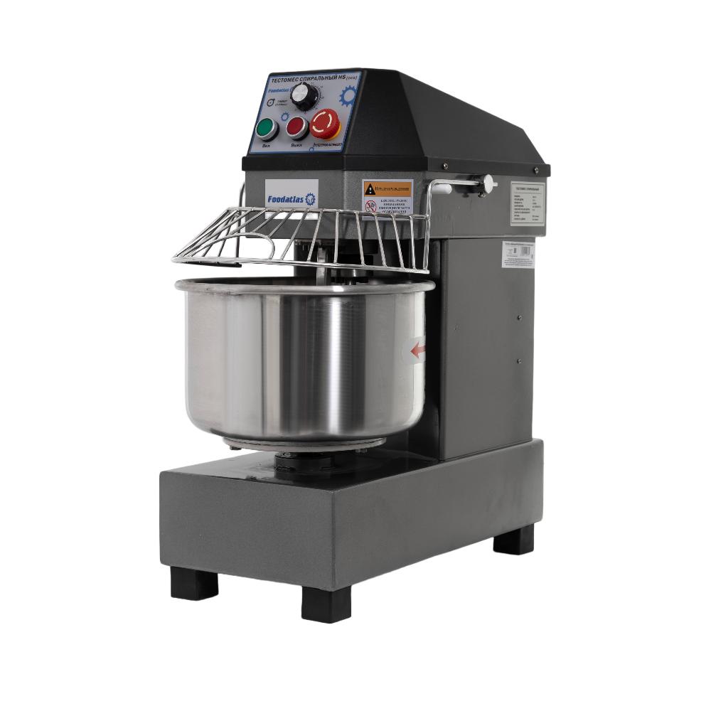 Тестомес спиральный Foodatlas HS-10 Eco (графитовый)