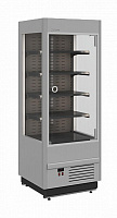 картинка Холодильная горка гастрономическая Carboma FC20-07 VM 0,7-1 LIGHT (фронт X0, 9006-9005 цвет серо-черный) интернет-магазин Хладекс