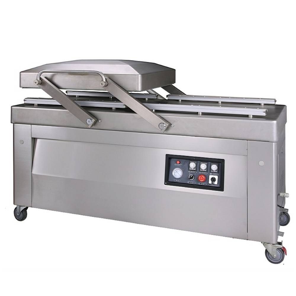 картинка Упаковщик двухкамерный Hualian Machinery HVC-720S/2B SS (нерж., обрезка, 380В) интернет-магазин Хладекс картинка Упаковщик двухкамерный Hualian Machinery HVC-720S/2B SS (нерж., обрезка, 380В) от магазина Хладекс