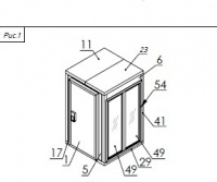 Холодильная камера для цветов POLAIR 2.94 Стеклянный блок по стороне 1360мм, с универсальной дверью по смежной стороне